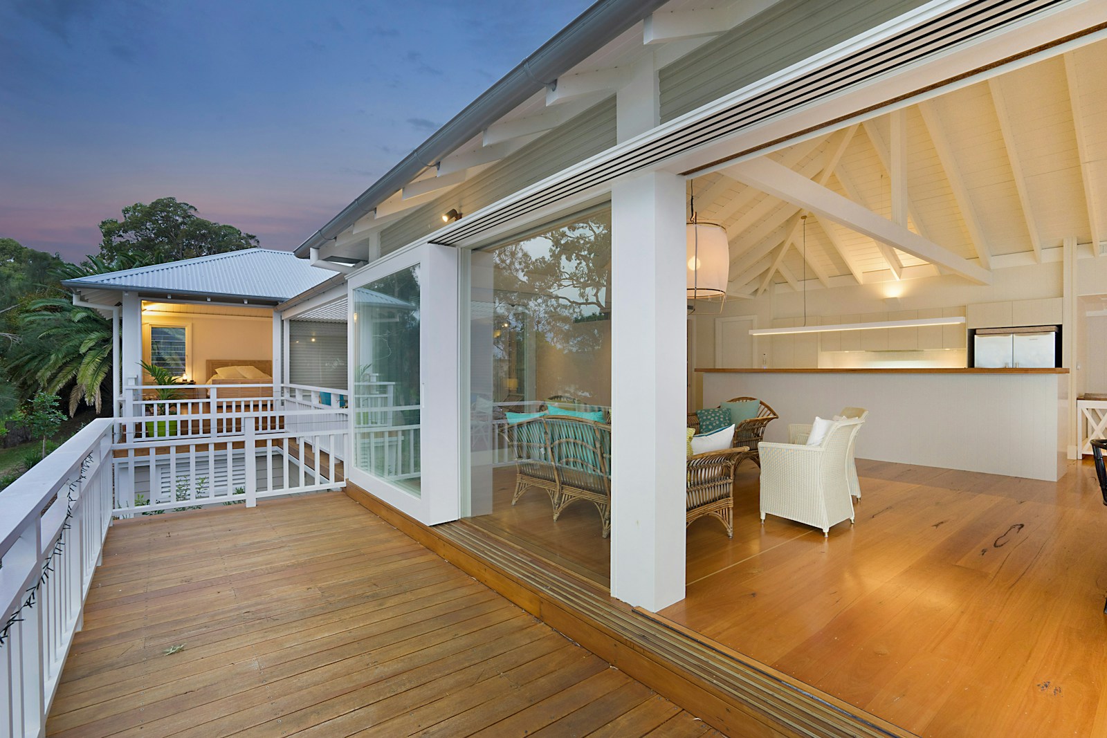 view photography of white wooden house
